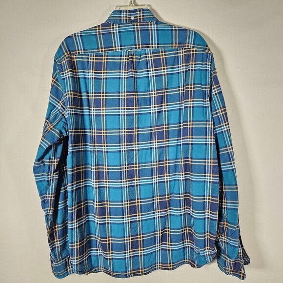 J. Crew Teal and Yellow Plaid Button Down Shirt - Picture 6 of 11